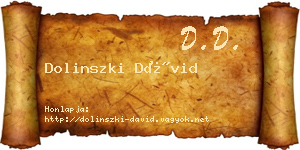 Dolinszki Dávid névjegykártya