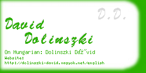 david dolinszki business card